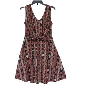 3/$27 Candie’s python print animal print fit & flare dress w stretch L jr